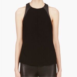 rag & bone Black Nudie Top Sleeveless faux Leather M